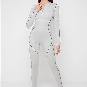 Manierè de voir reflective piped jumpsuit